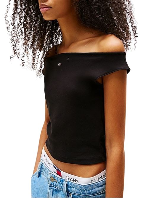 Top nero in cotone Tommy Jeans | DW0DW20234BDS